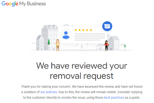 Unsuccessful removal