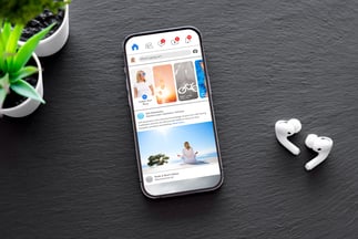 Facebook on a smartphone screen