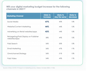 digital marketing budget graph