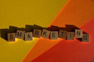 The Word Smarketing in Tiled Letters